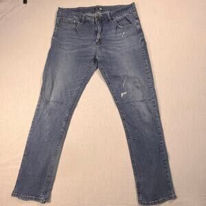 Rip‎ Curl Men’s Skinny Fit Jeans 36x48 Light Wash Surf Distressed Casual Denim